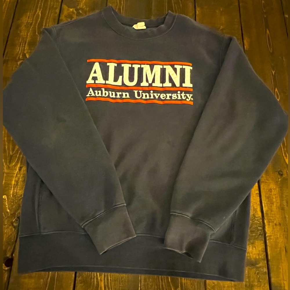 Vintage MV Sport Auburn University Alumni Crewneck Sweatshirt Navy Size Medium